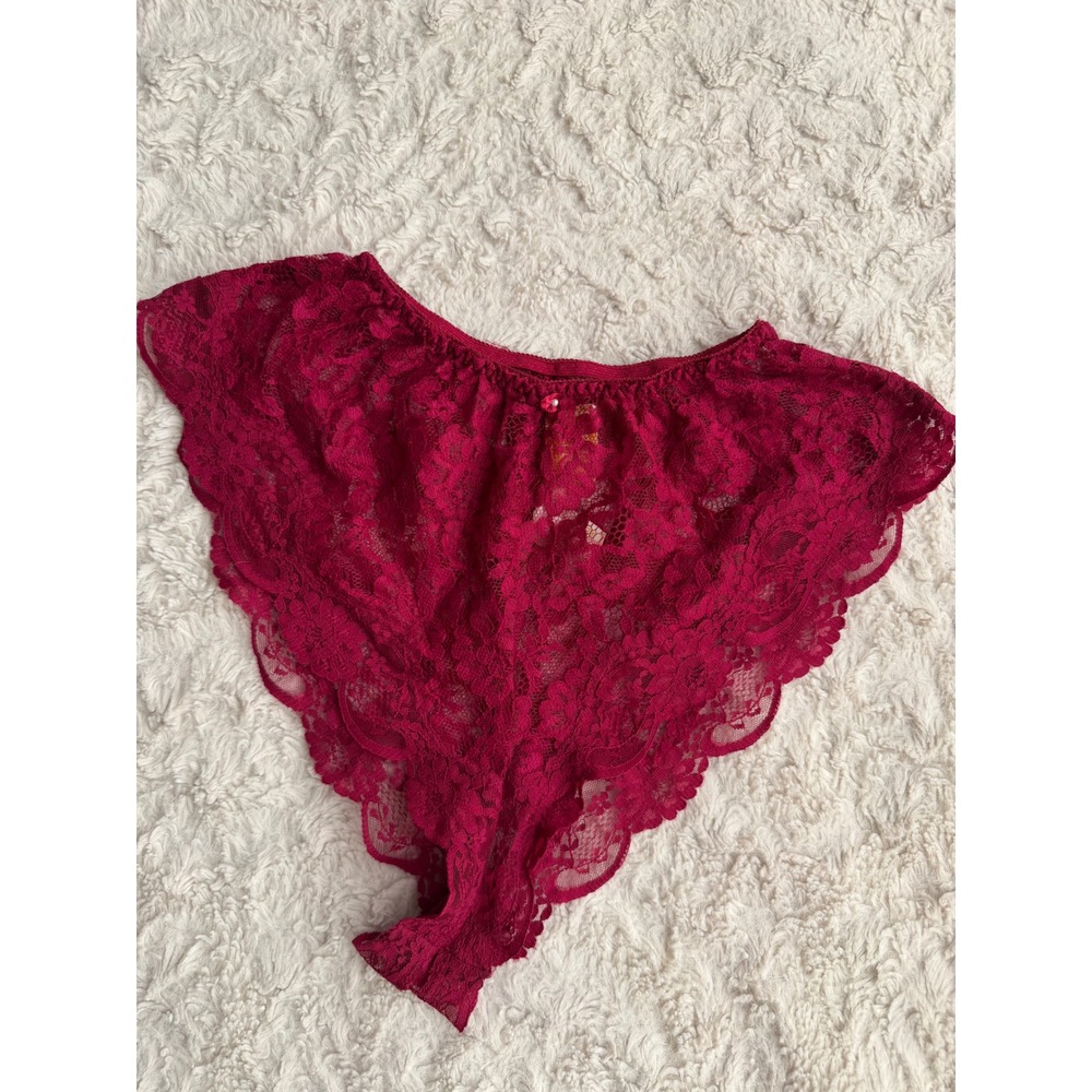 Victoria's Secret Gold Label 90s Vintage Lace‎ Lingerie Set Pink Magenta Small P - Picture 10 of 14